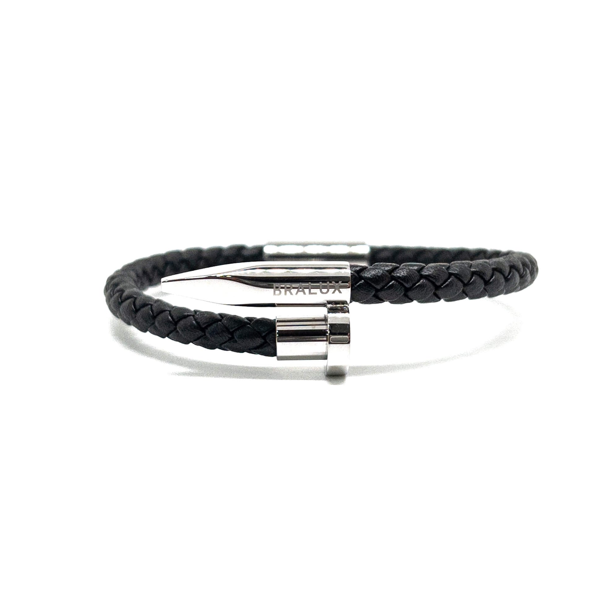 BRALUX - The Black and Gold plated leather bracelet – Bralux