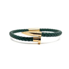 The Green and Gold Plated Nail bracelet