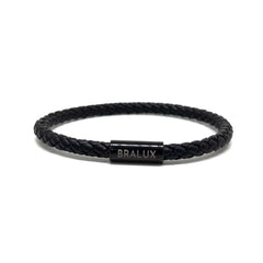 The 5mm Full Black Leather Bracelet