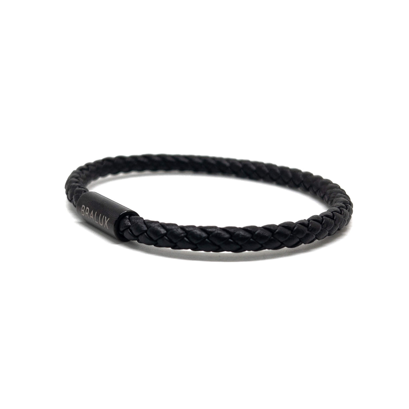 The 5mm Full Black Leather Bracelet