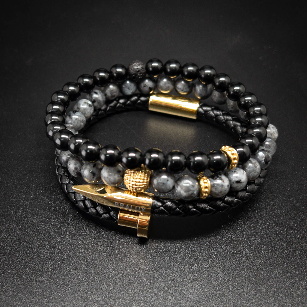 Nail Obsidian Stack - Gold