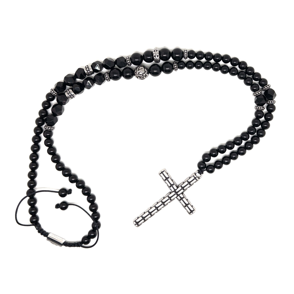Obsidian Vintage Necklace – Silver