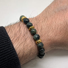 The Kambaba and Gold Plated Spacers Bracelet