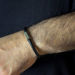 The Black Leather Bracelet