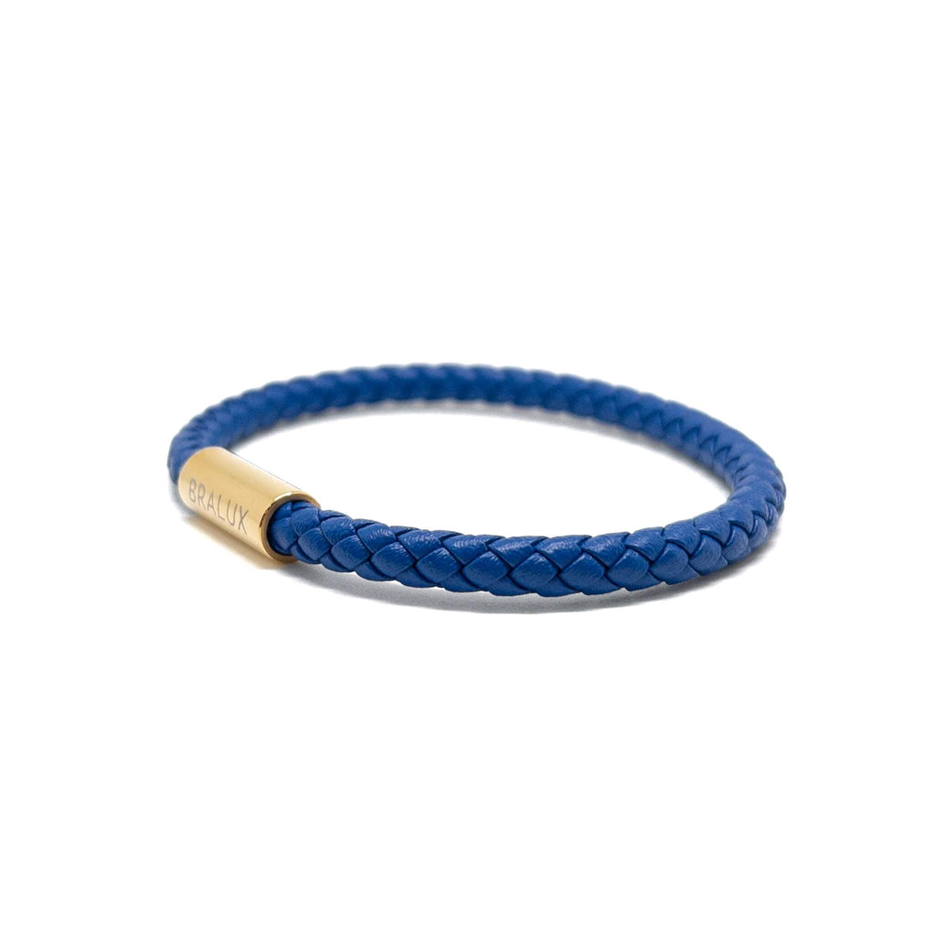 Blue Leather – Gold