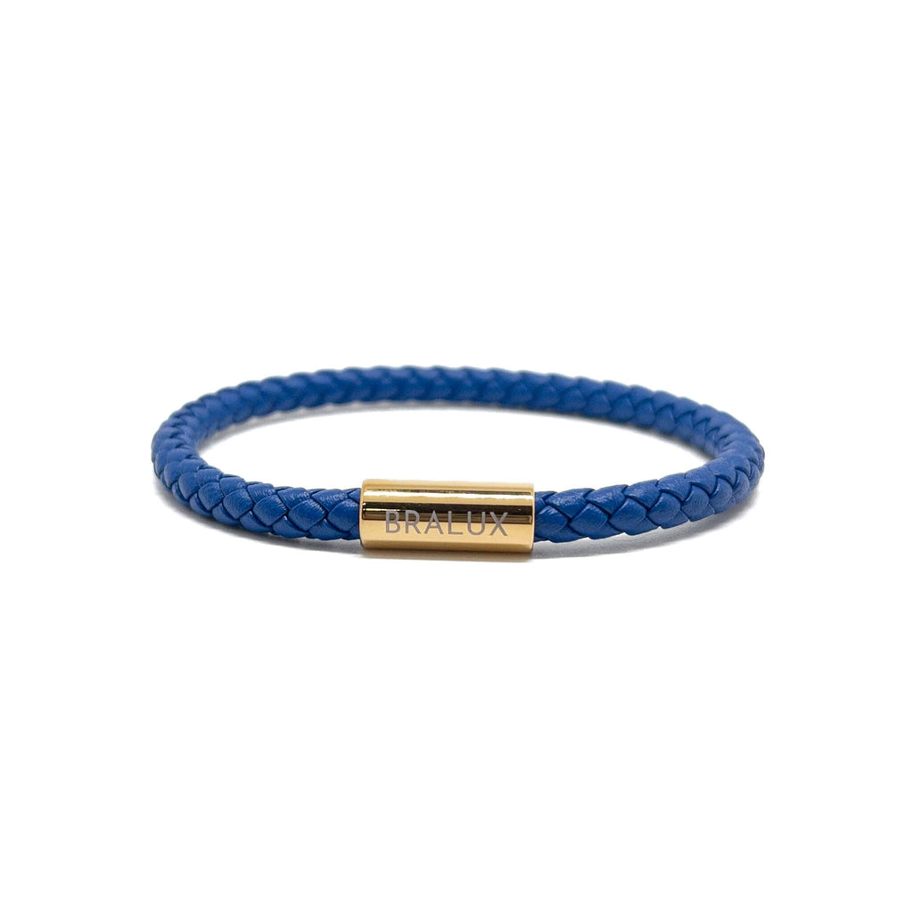 Blue Leather – Gold