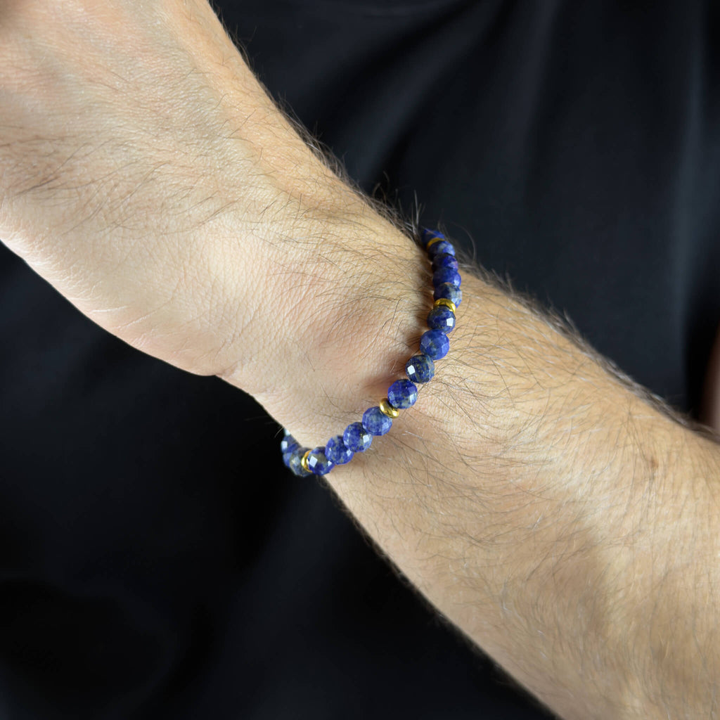 Faceted Lapis - Gold