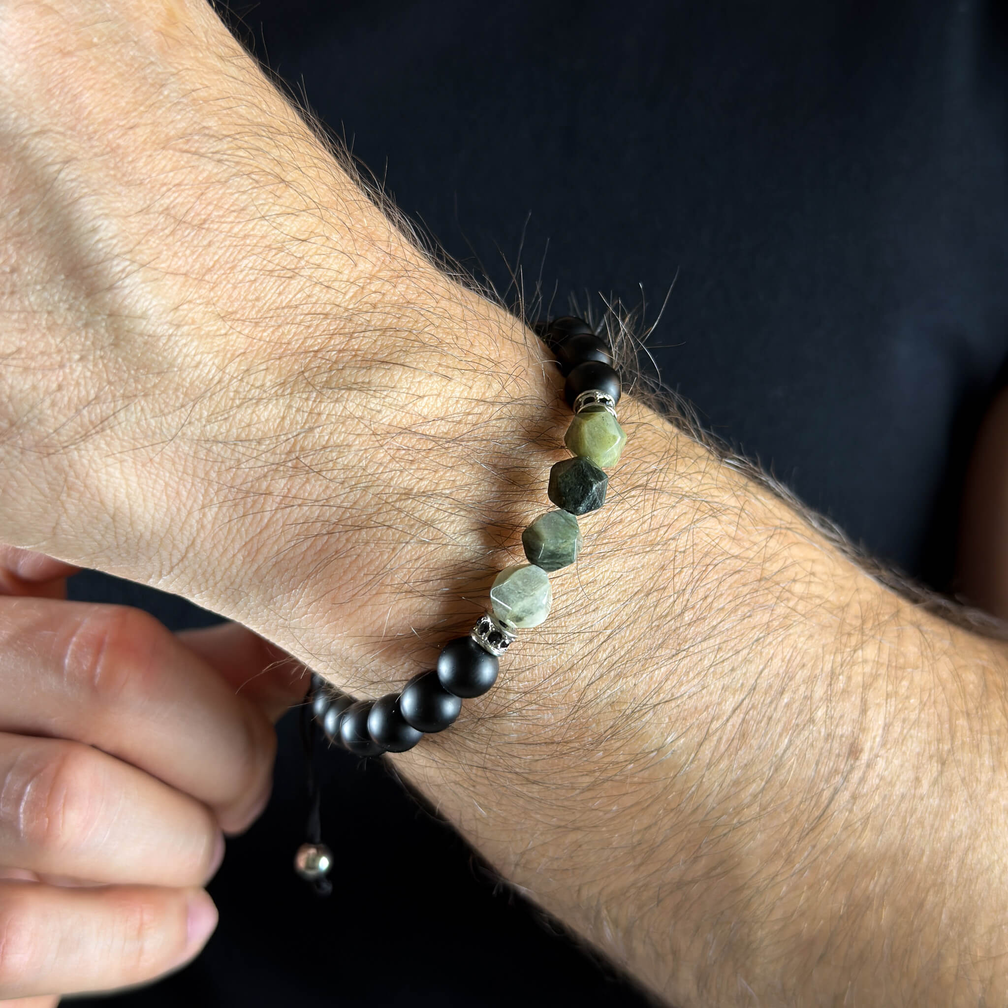 Onyx Green Agate - Silver Secondary image