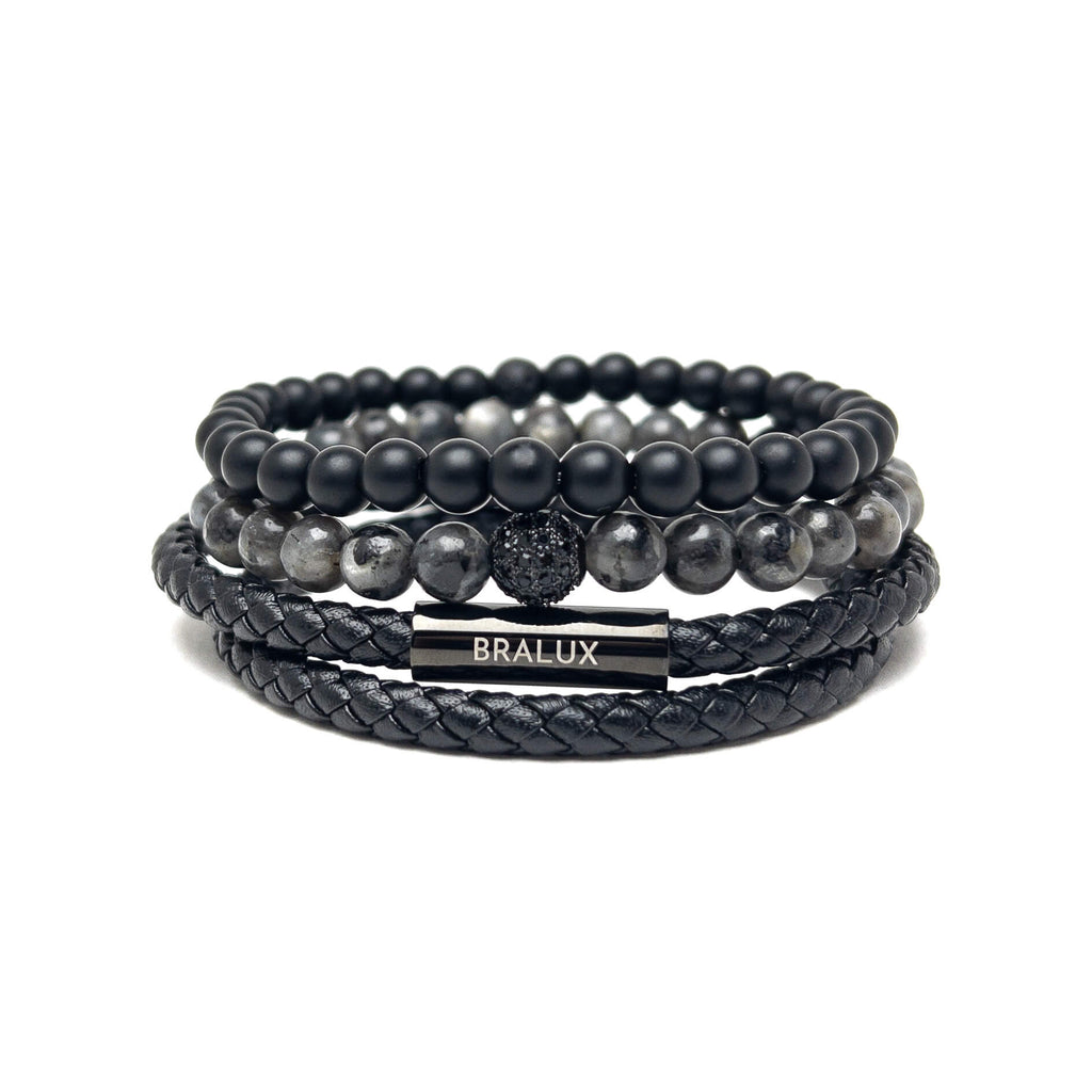 Duo Black Leather Stack – Black SS