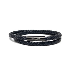 The Full Black Duo Leather Bracelet