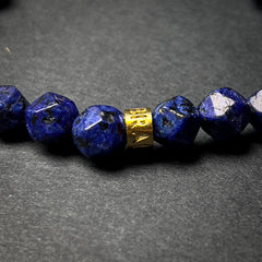 Faceted Lapis Lazuli Gold Plated Signature