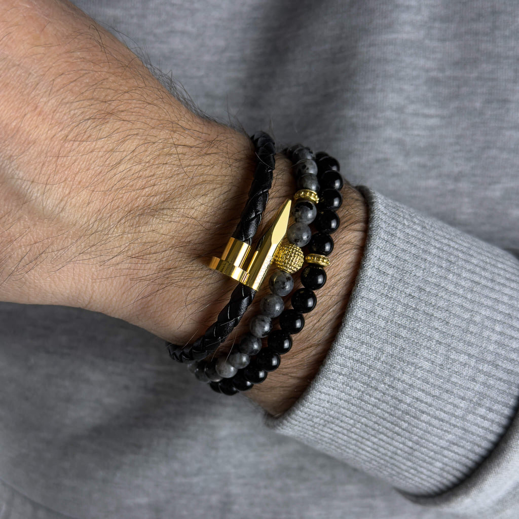 Nail Obsidian Stack - Gold