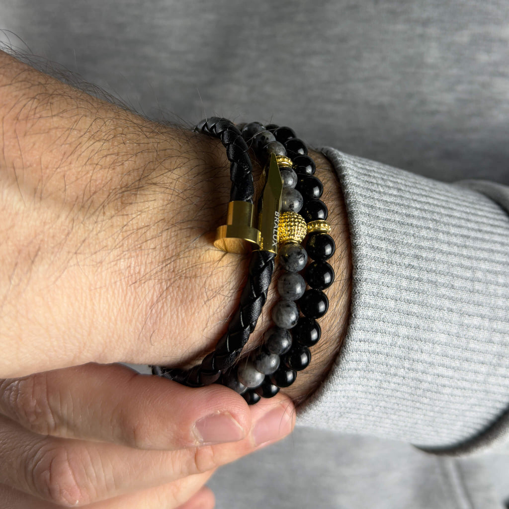 Nail Obsidian Stack - Gold