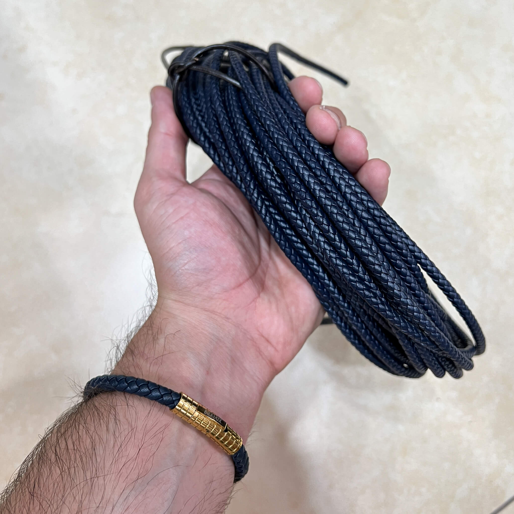 Navy Vintage Bracelet – Gold Secondary image