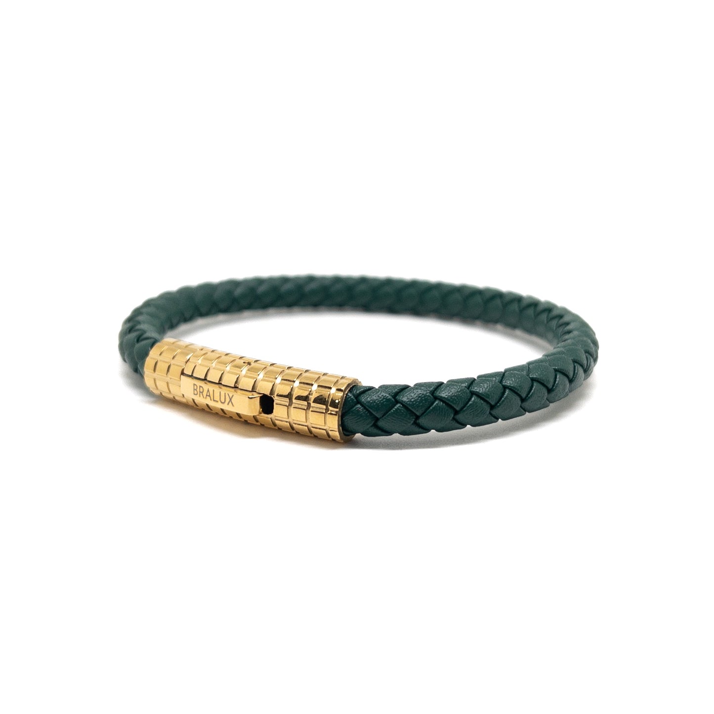 The 6mm Green and Silver Buckle Bracelet