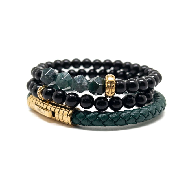 Green Leather Stack – Gold Main image