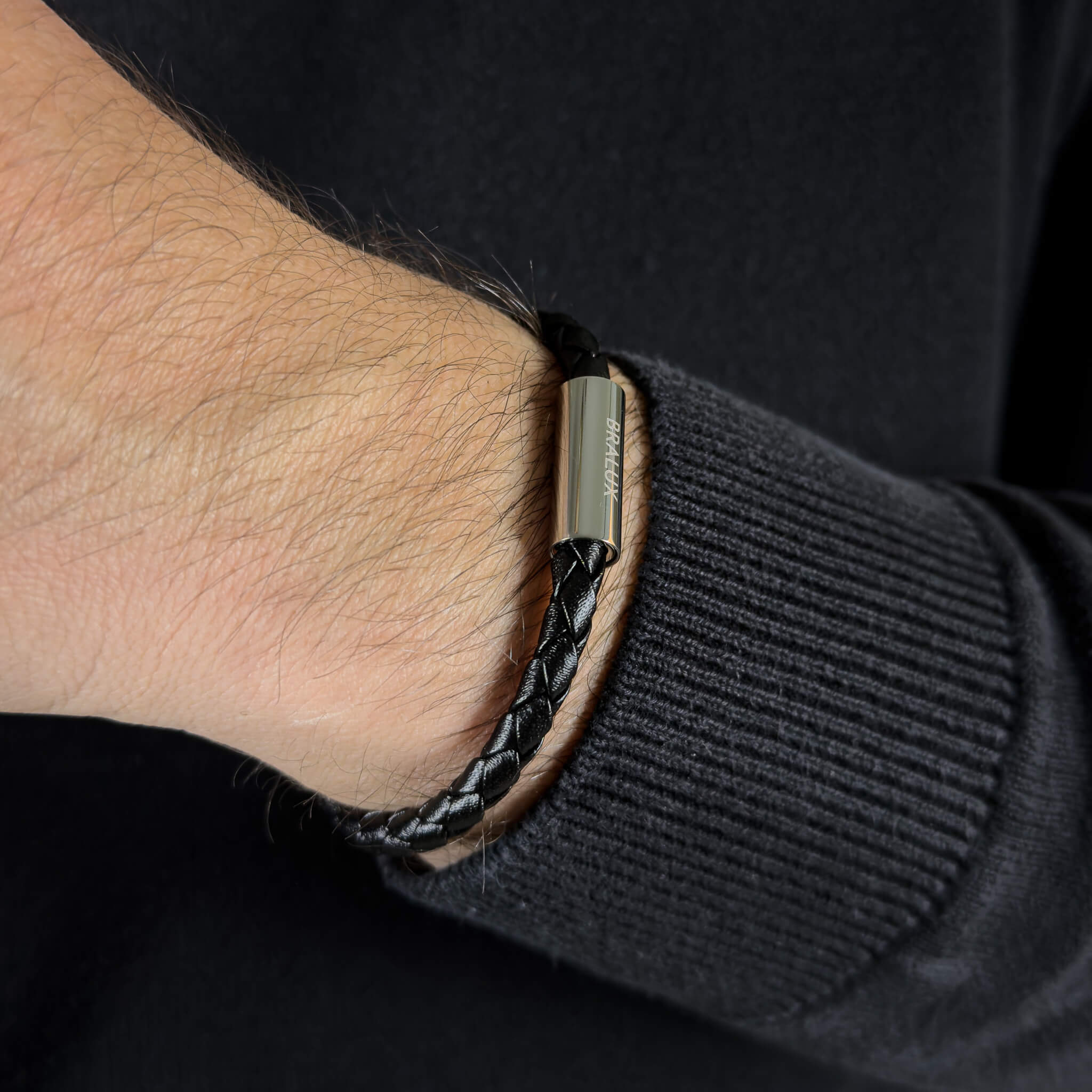 Black Leather – Silver