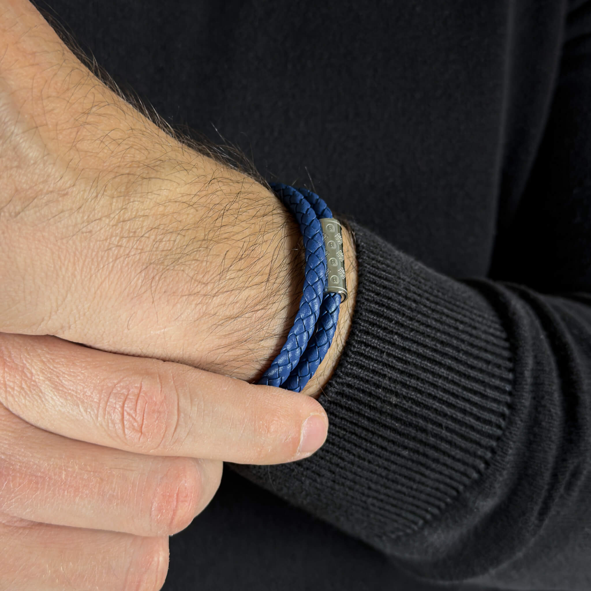 Dark Blue Duo Monogram – Silver Secondary image