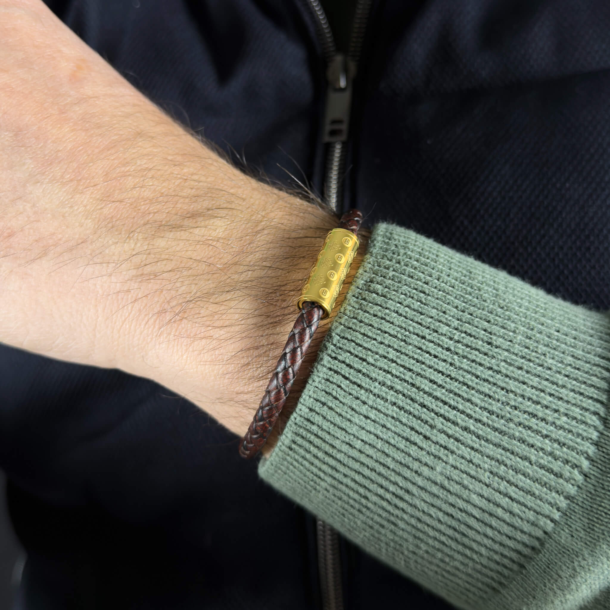 Dark Brown Single Monogram – Gold