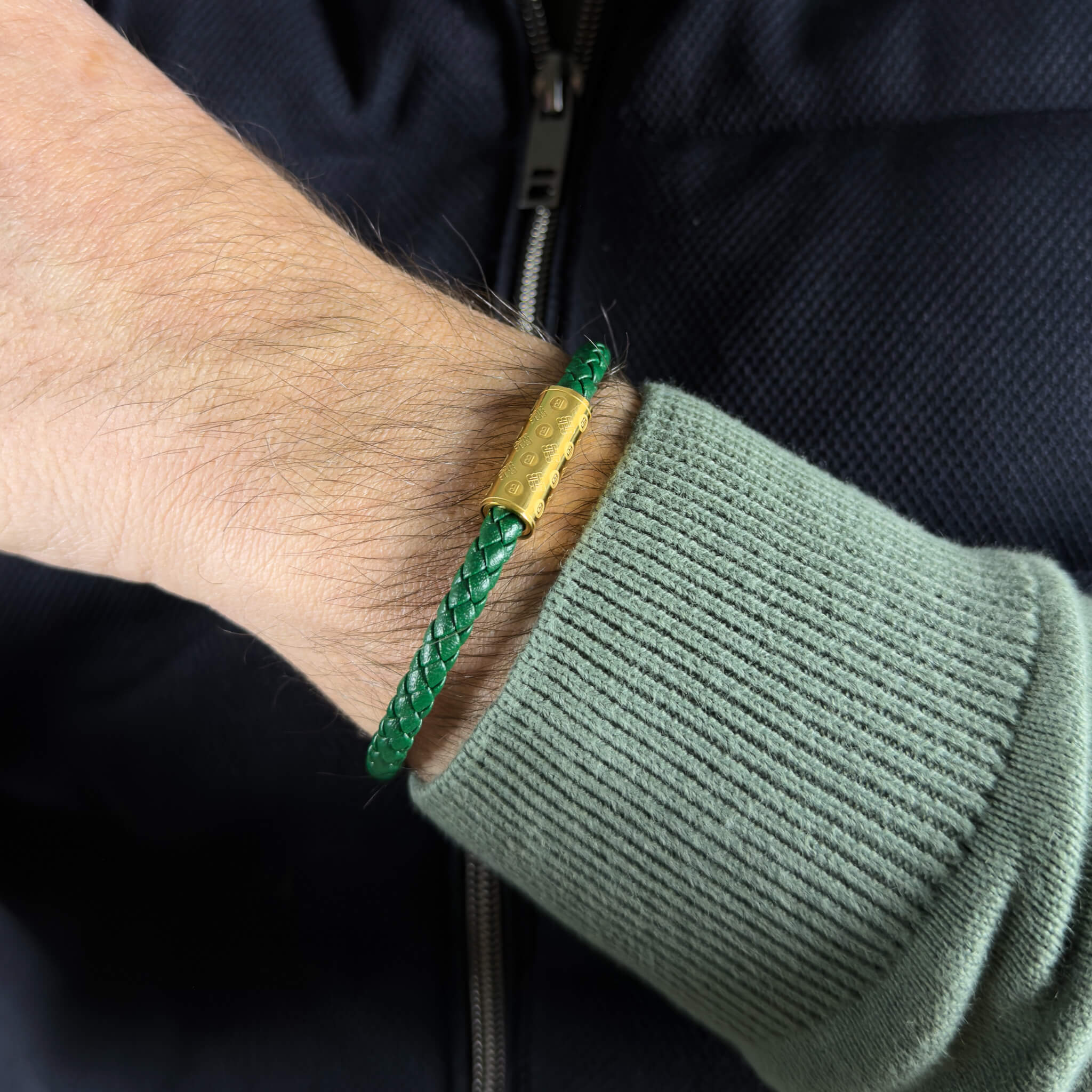 Green Single Monogram – Gold