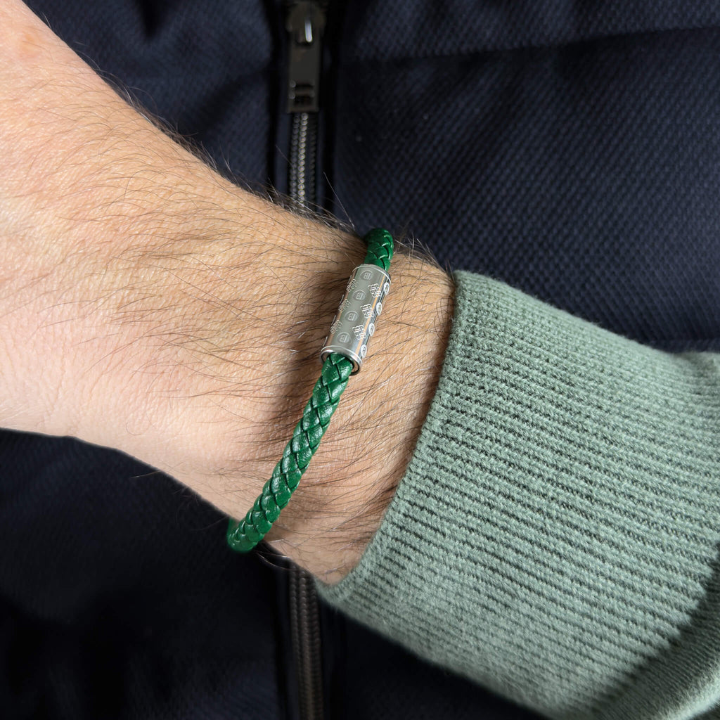 Green Single Monogram – Silver