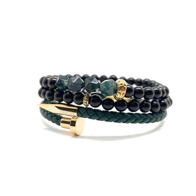 Green Nail Obsidian Stack – Gold Main image