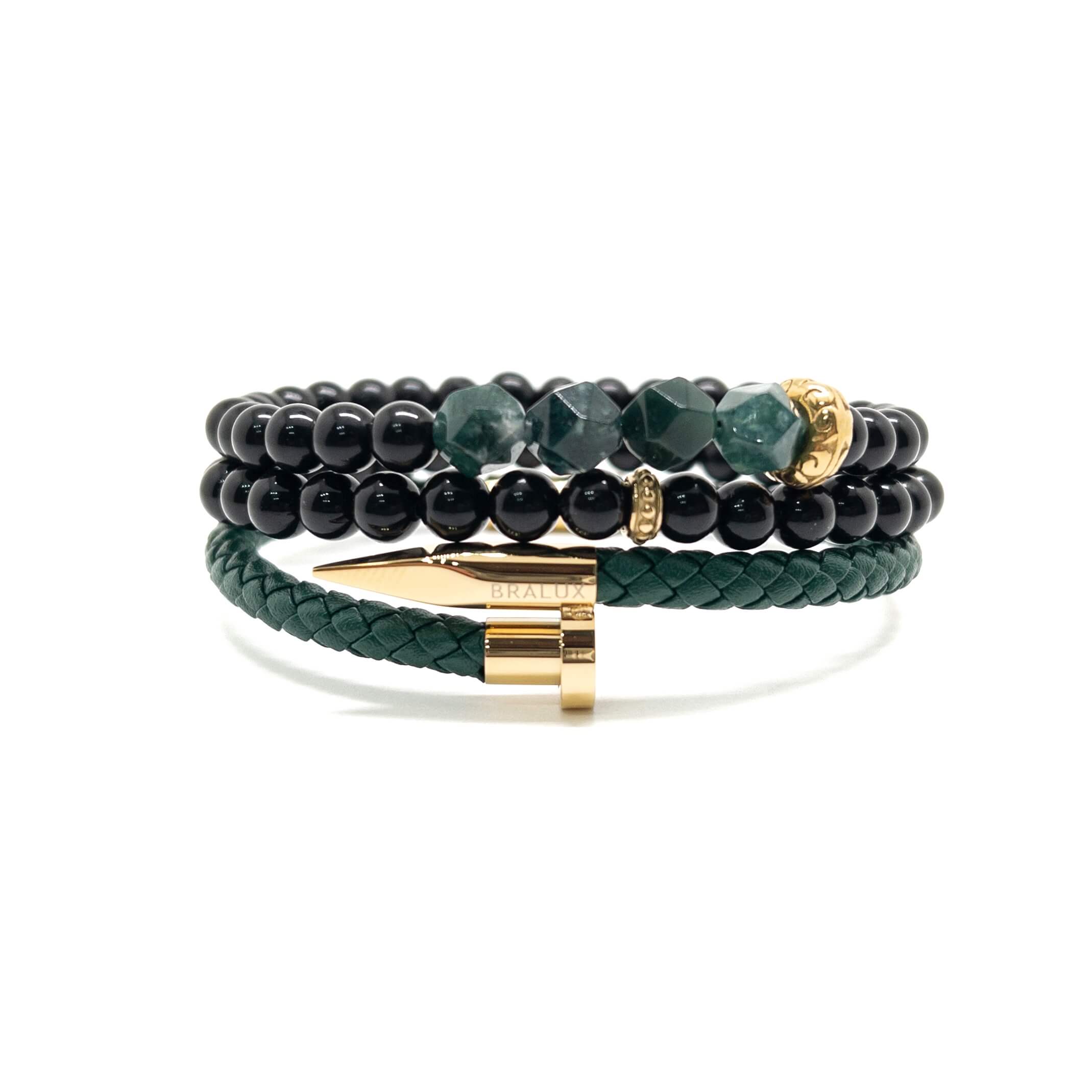 Green Nail Obsidian Stack – Gold Secondary image