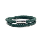 Duo Green Leather Bracelet