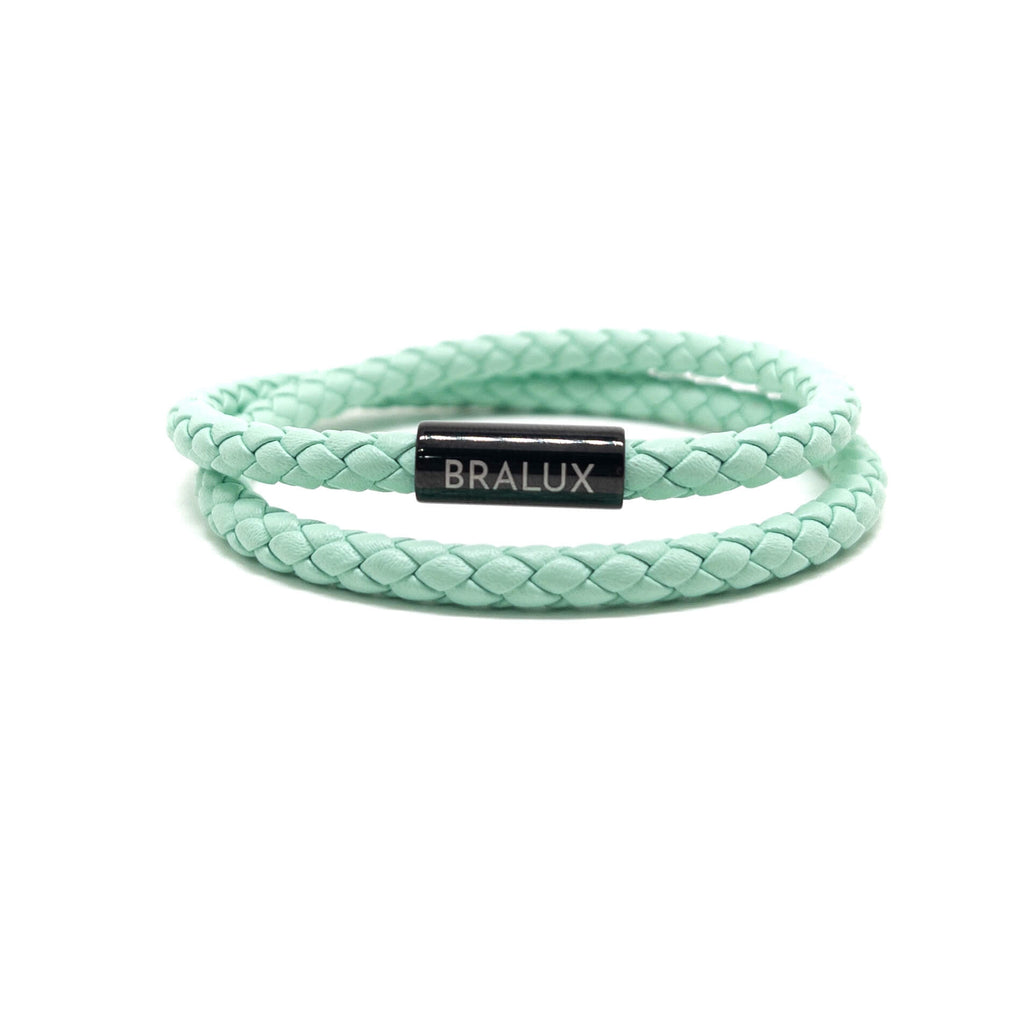 Duo Light Green Leather Bracelet
