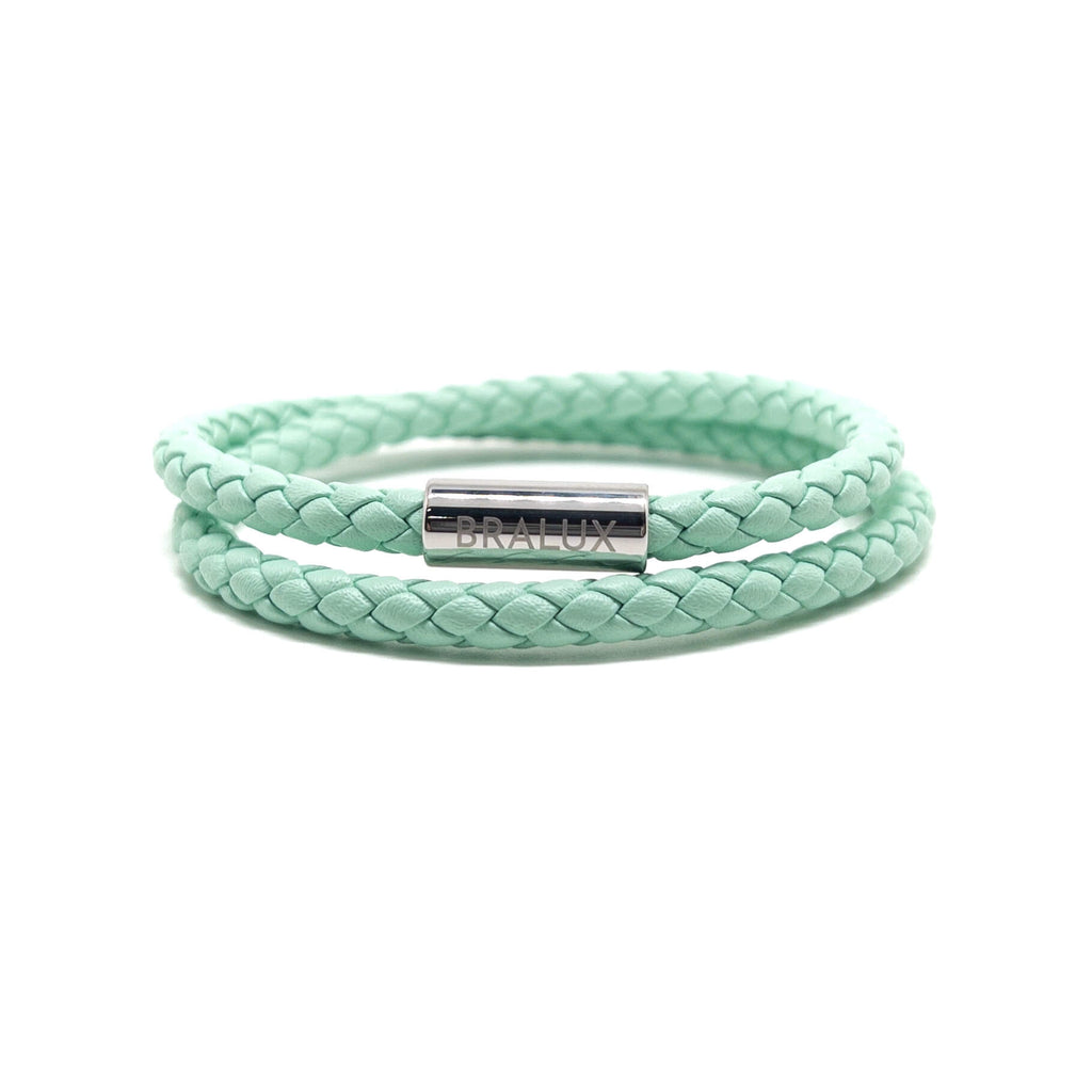 Duo Light Green Leather Bracelet