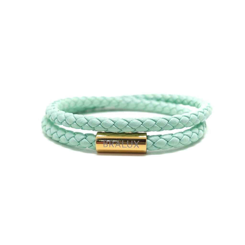 Duo Light Green Leather Bracelet