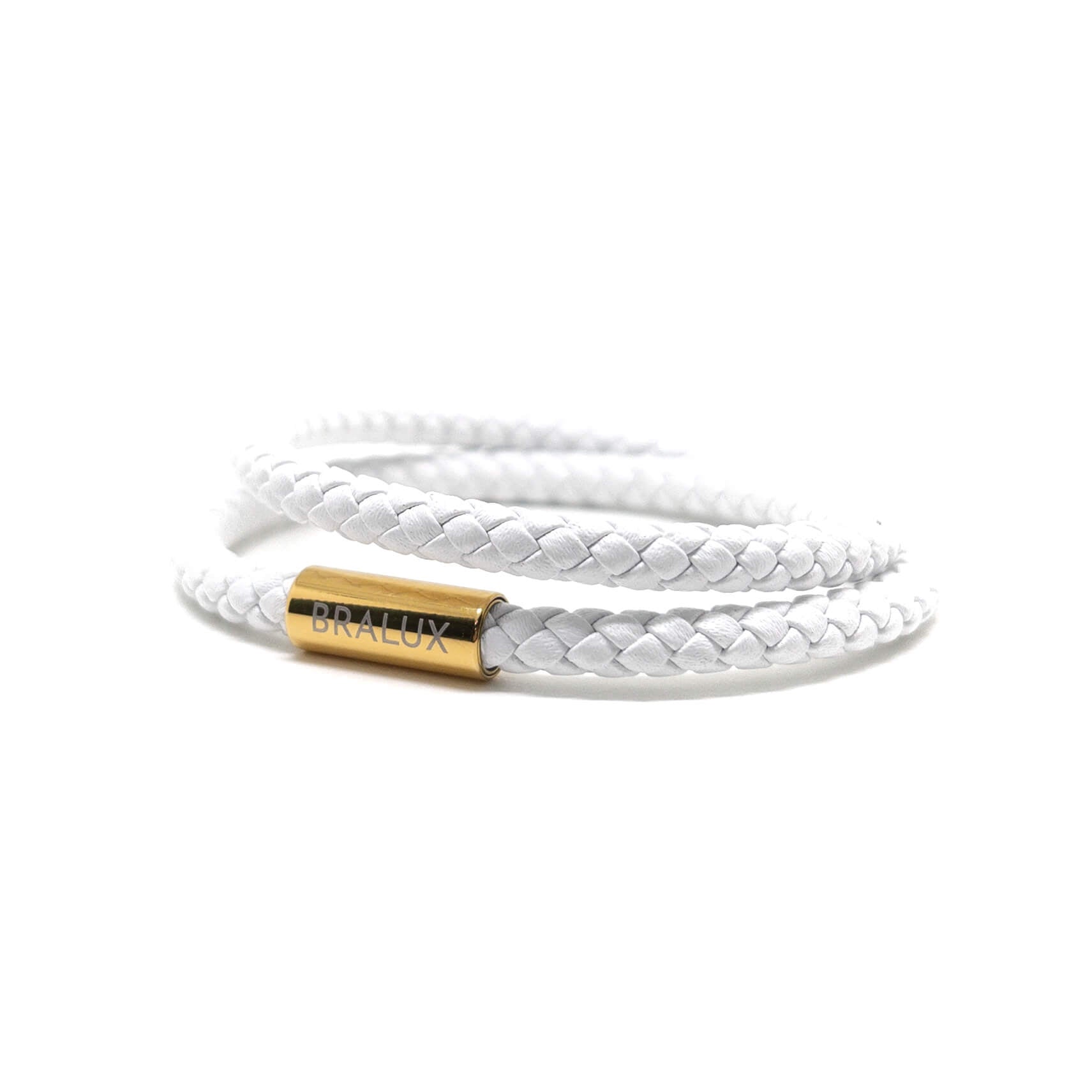 Duo White Leather Bracelet