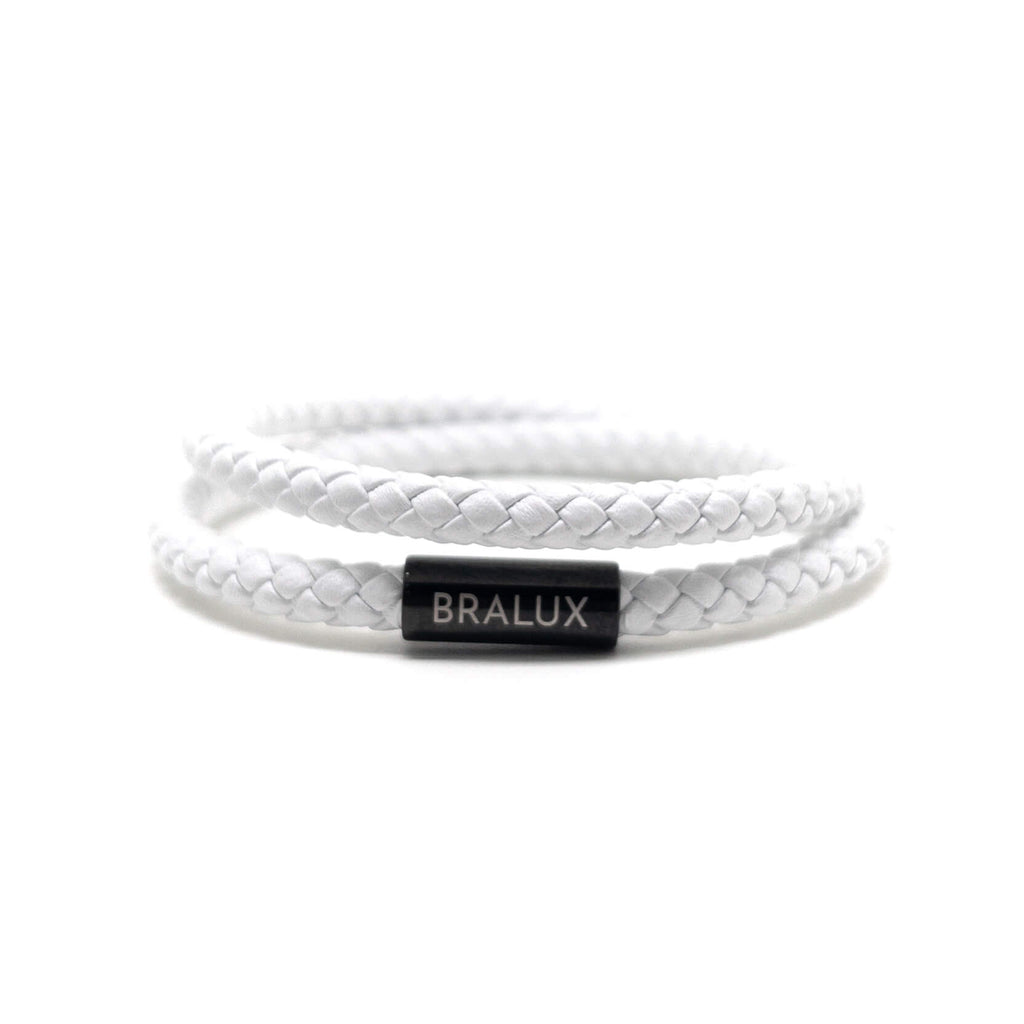 Duo White Leather Bracelet