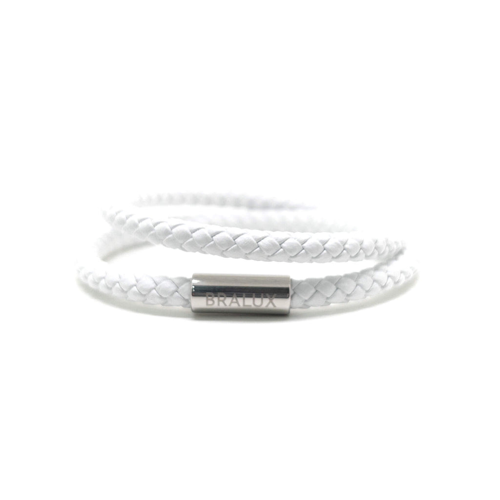 Duo White Leather Bracelet