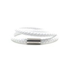 Duo White Leather Bracelet