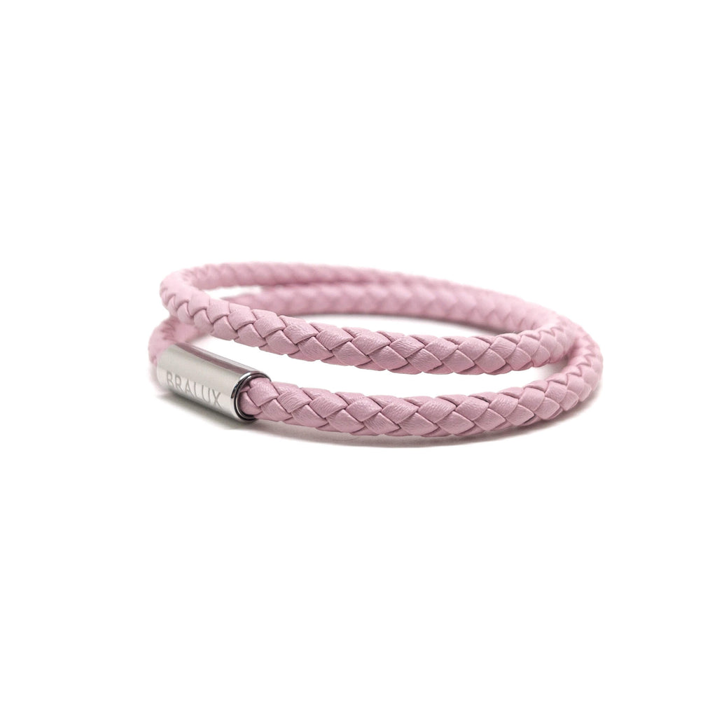 Duo Pink Leather Bracelet