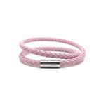 Bracelet Duo en cuir rose
