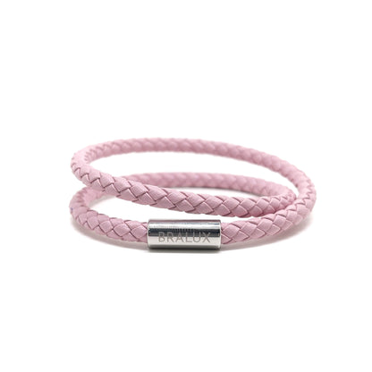 The Duo Pink Leather Bracelet