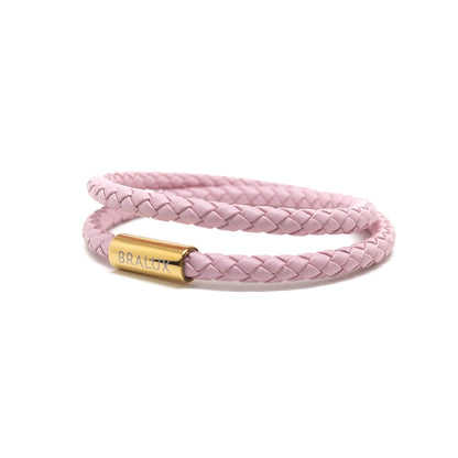 The Duo Pink Leather Bracelet