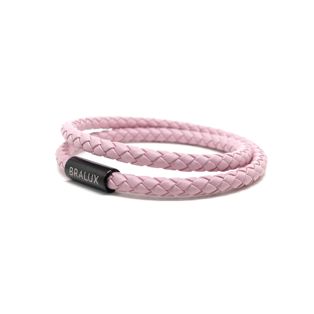 Duo Pink Leather Bracelet