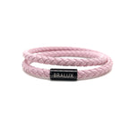 Bracelet Duo en cuir rose