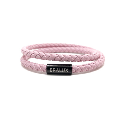 The Duo Pink Leather Bracelet