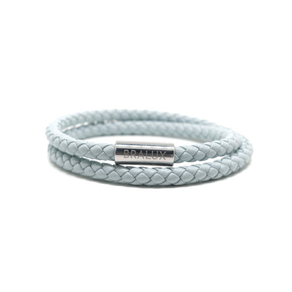 The Duo Baby Blue Leather Bracelet