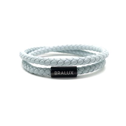 The Duo Baby Blue Leather Bracelet