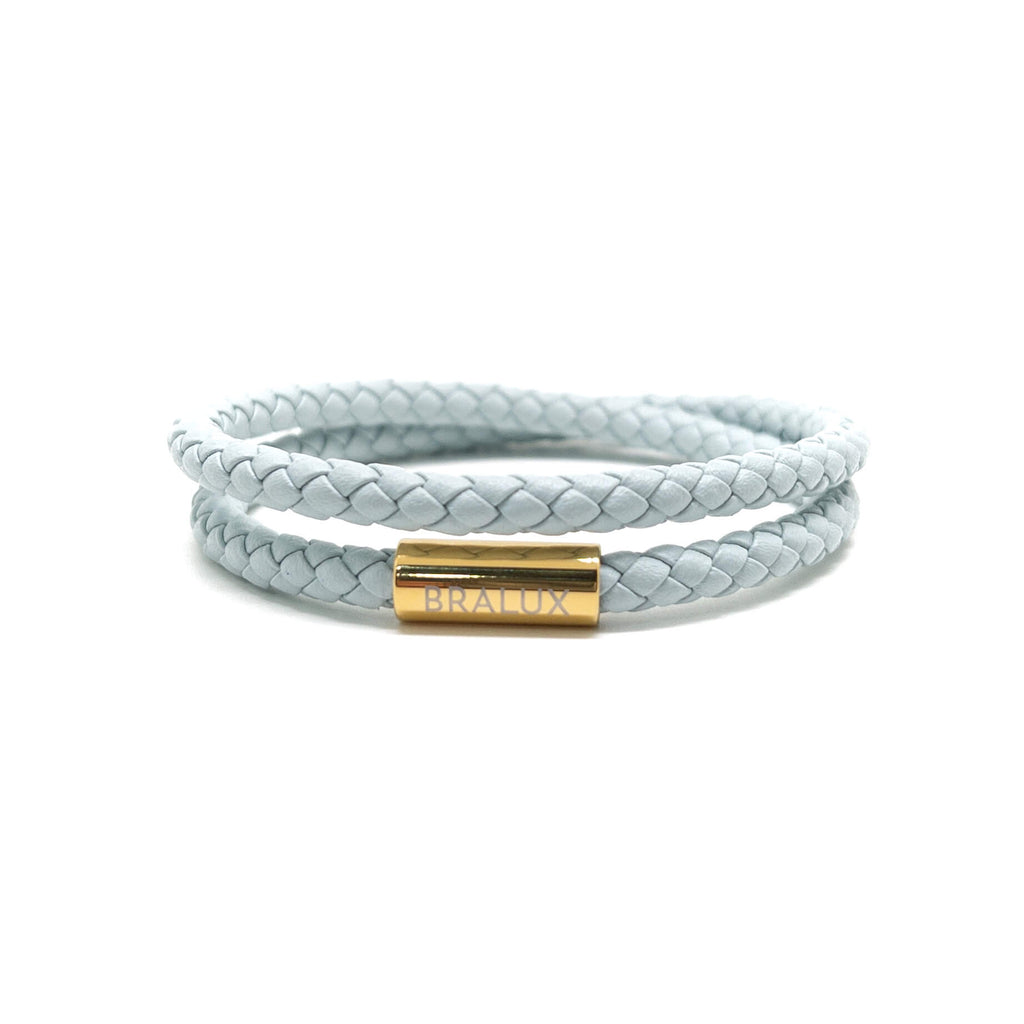 Duo Baby Blue Leather Bracelet