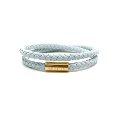 The Duo Baby Blue Leather Bracelet