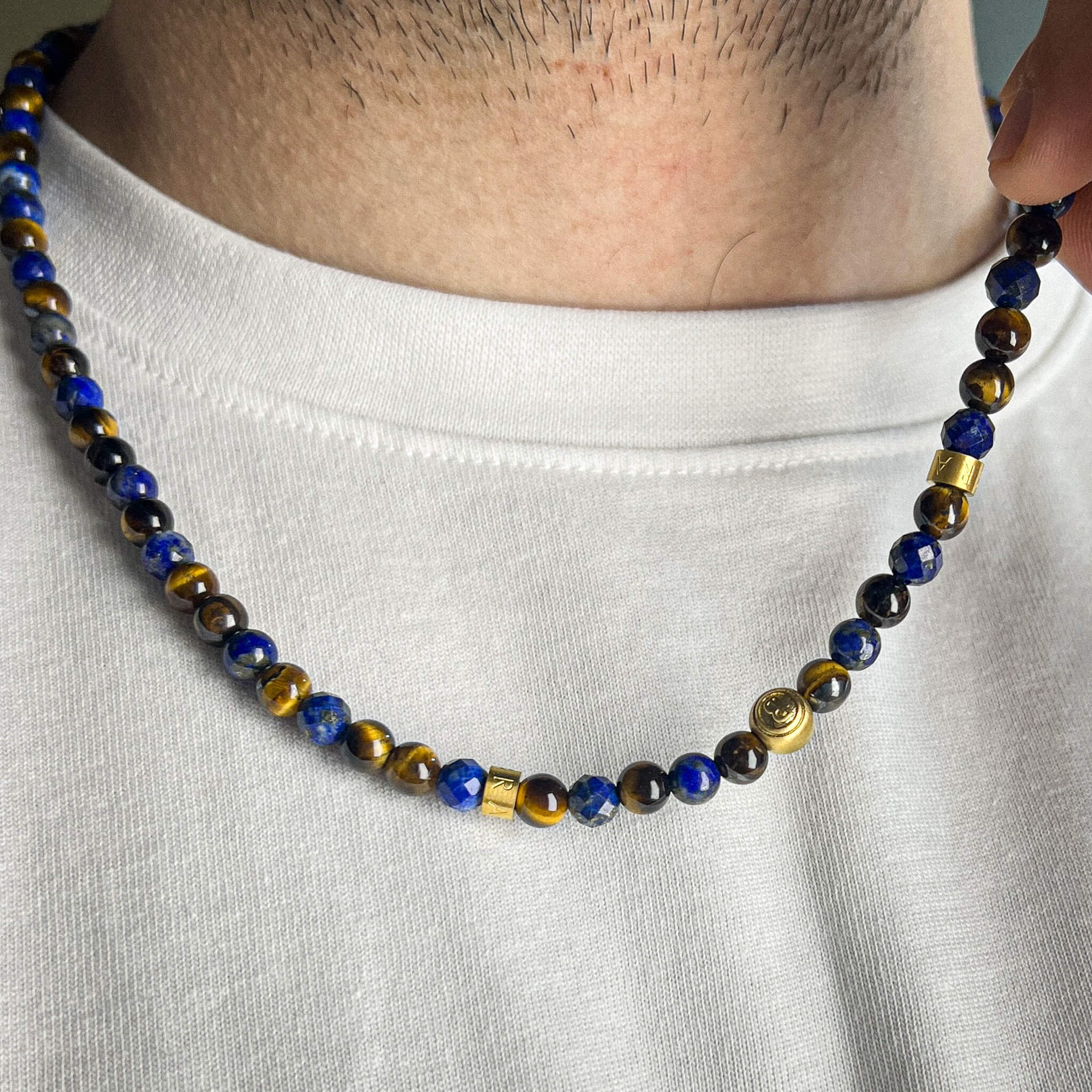 Lapis Lazuli and Brown Tiger Eye Signature Set Secondary image