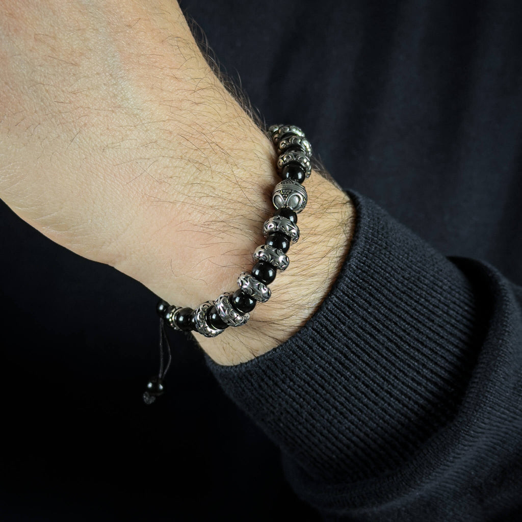 Cylinder Thread Bracelet – Silver