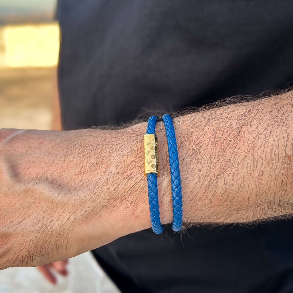 Blue Duo Monogram – Gold