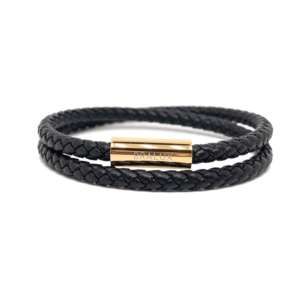 Duo Black Leather – Gold